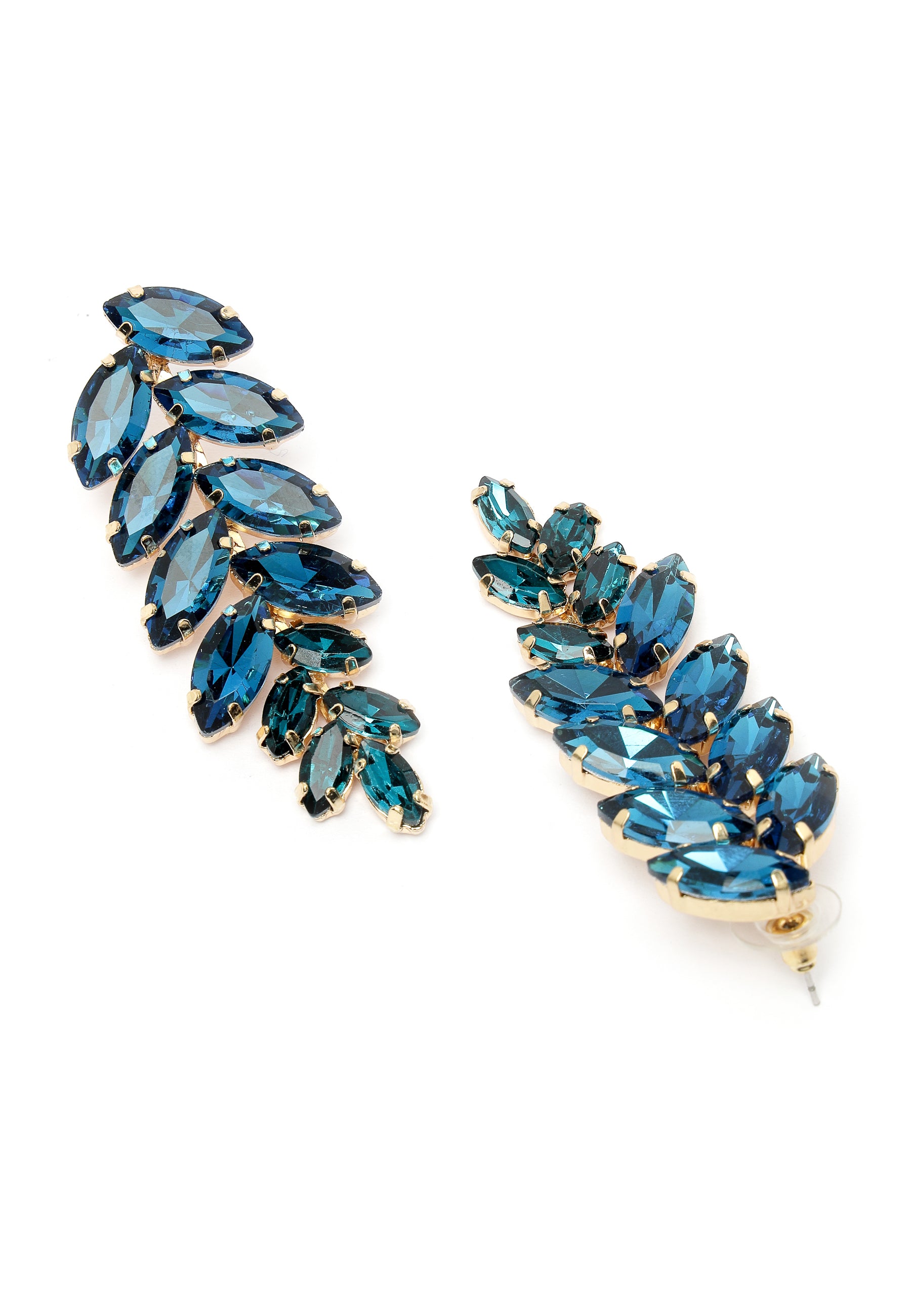 Turquoise Leaf-Shaped Drop Earrings