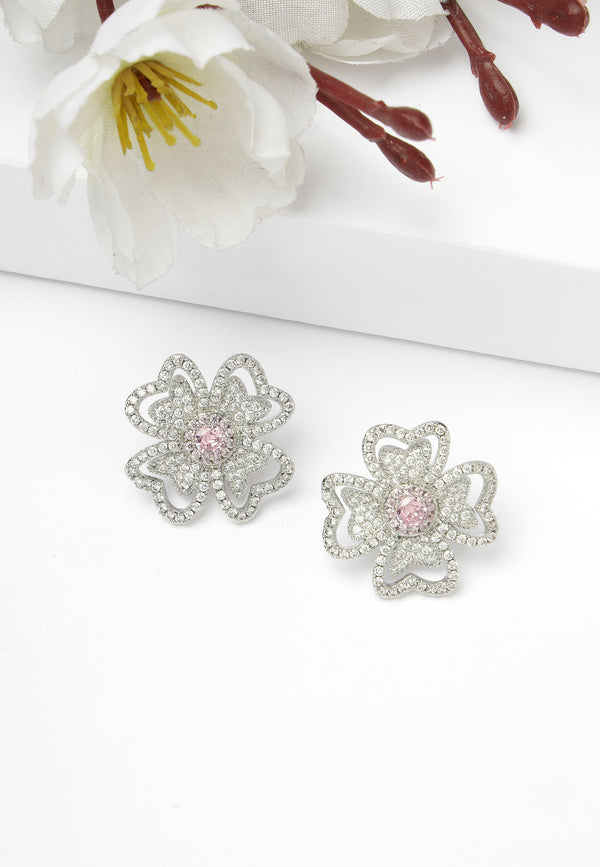 Sterling Silver Flower Studs