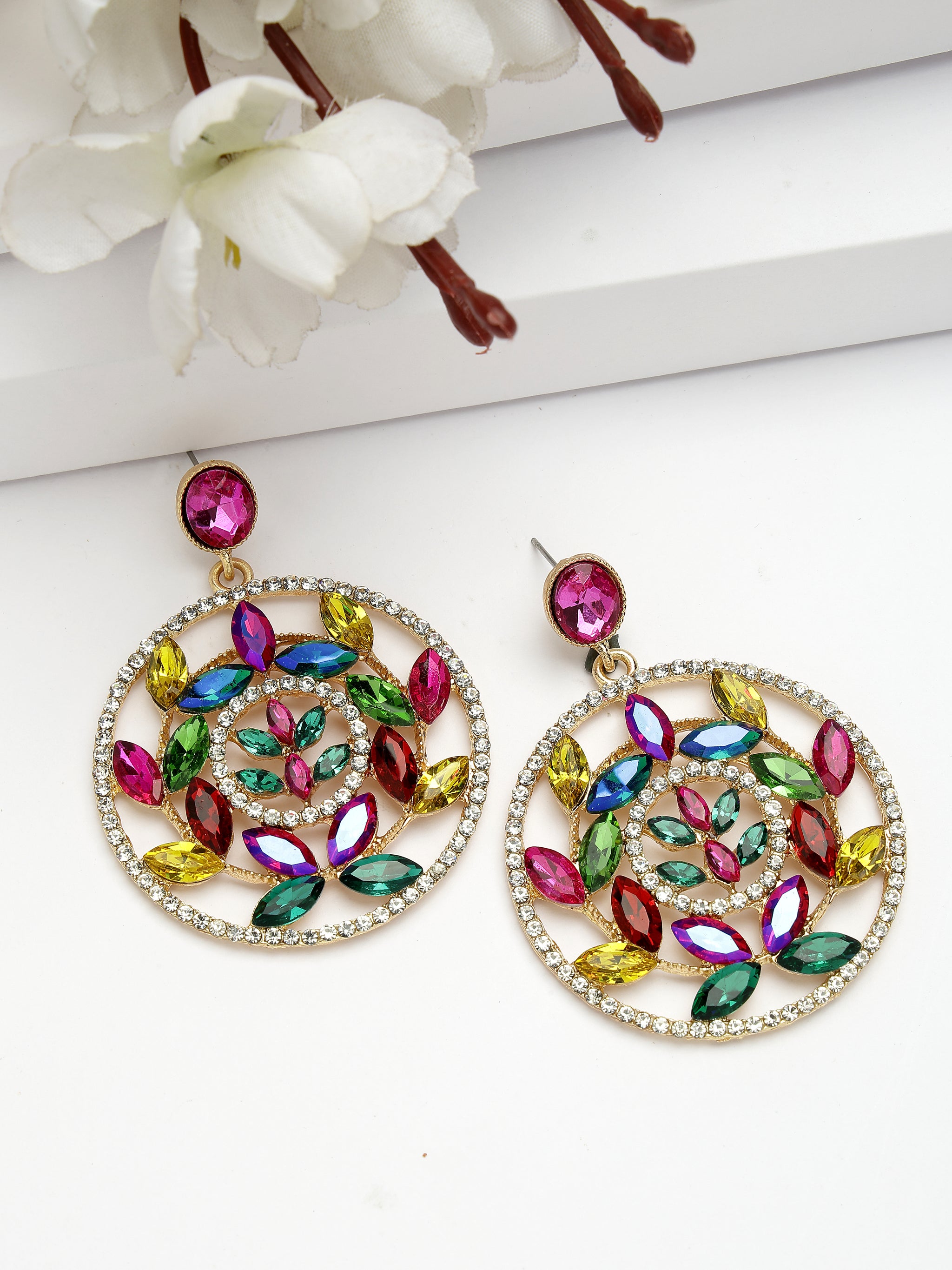 Elegant Hollow Floral Drop Earrings