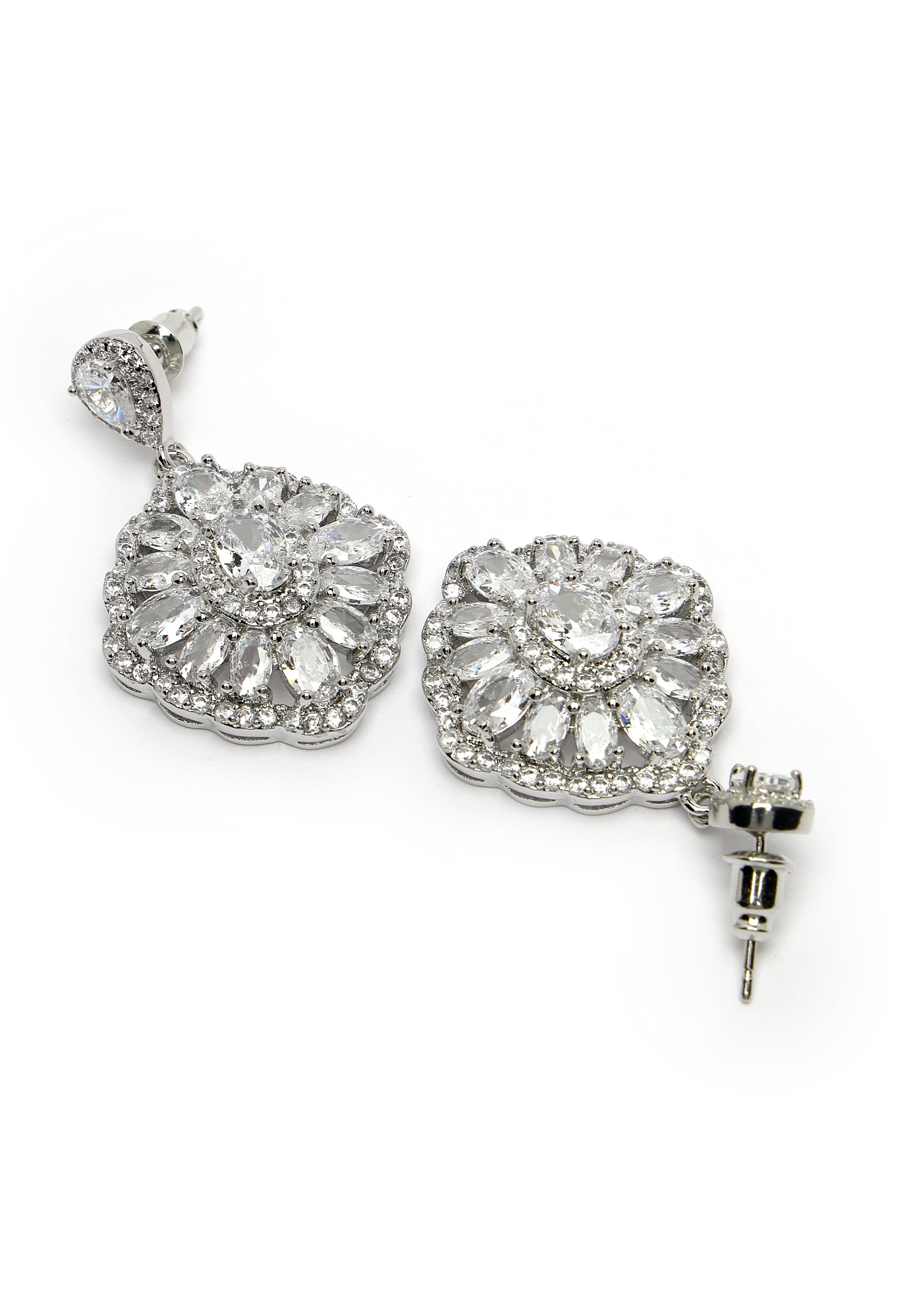 Cubic Zirconia Statement Earrings