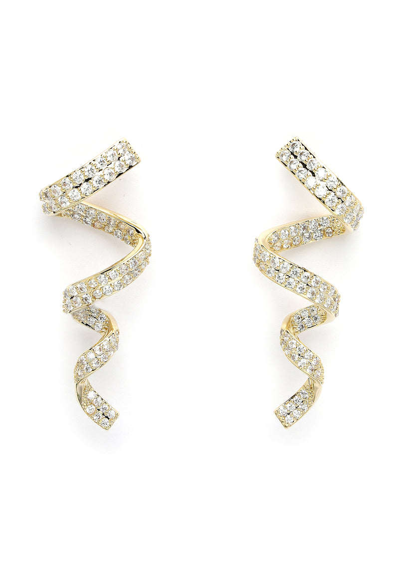 Cubic Zirconia Twisted Oorbellen