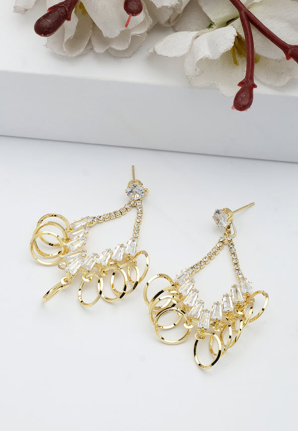 Shimmering Circles Chandelier Earrings