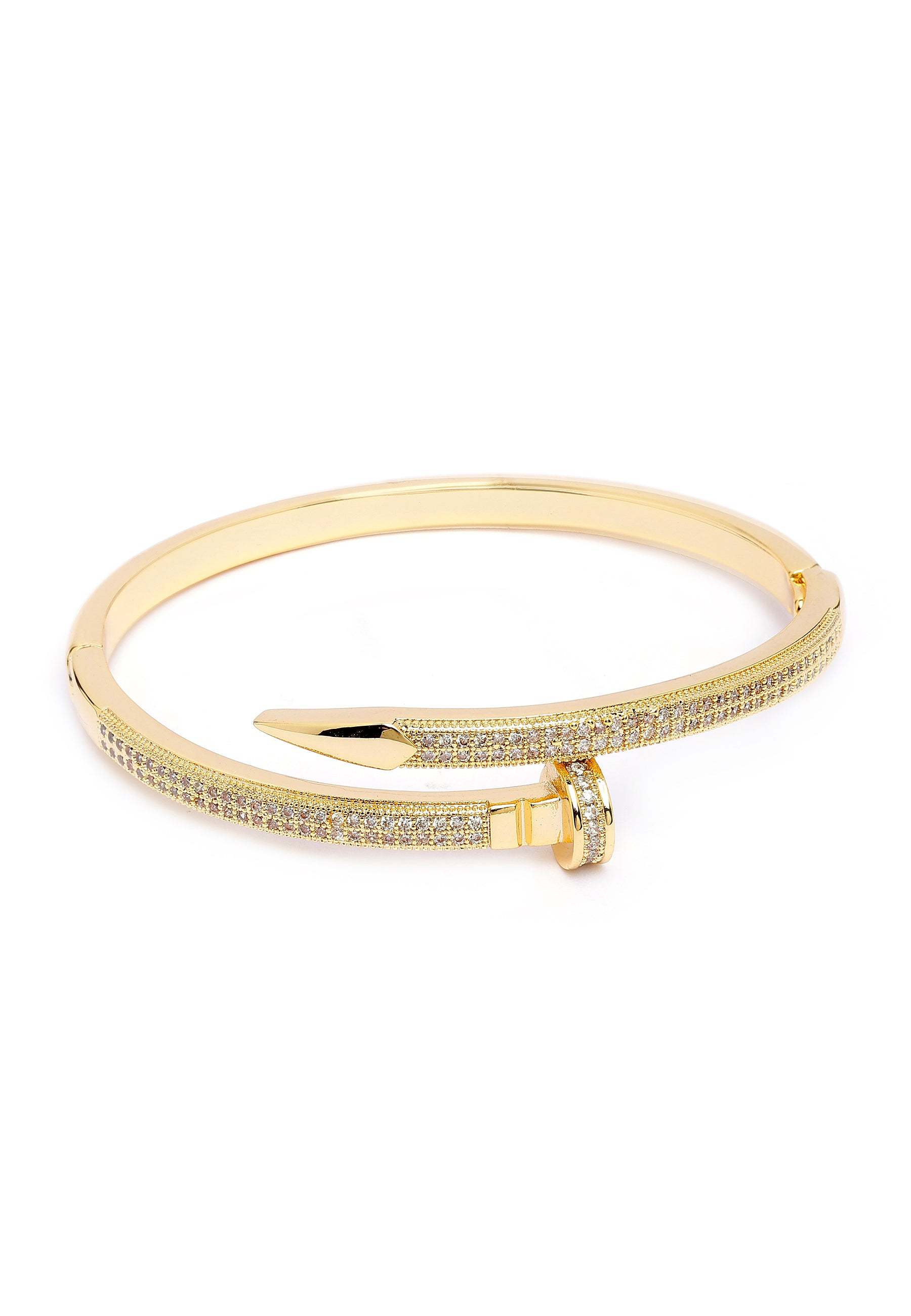 Sharp Golden  Gleaming Bangle