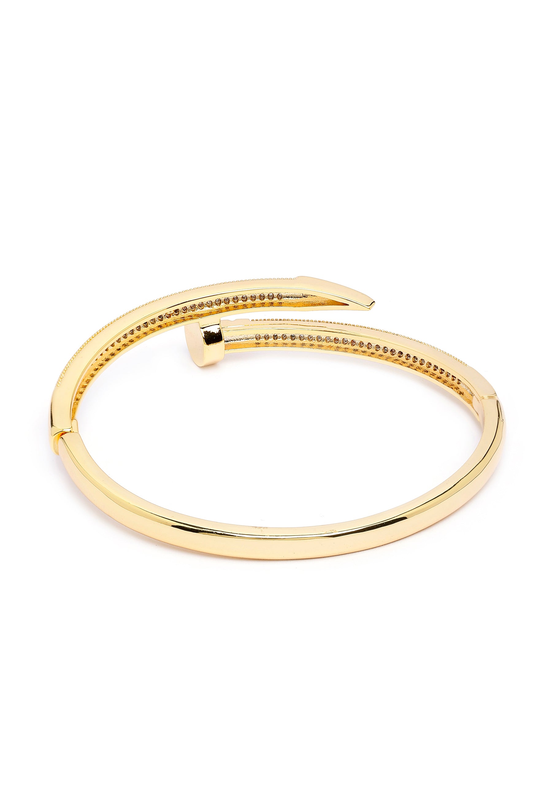 Sharp Golden  Gleaming Bangle