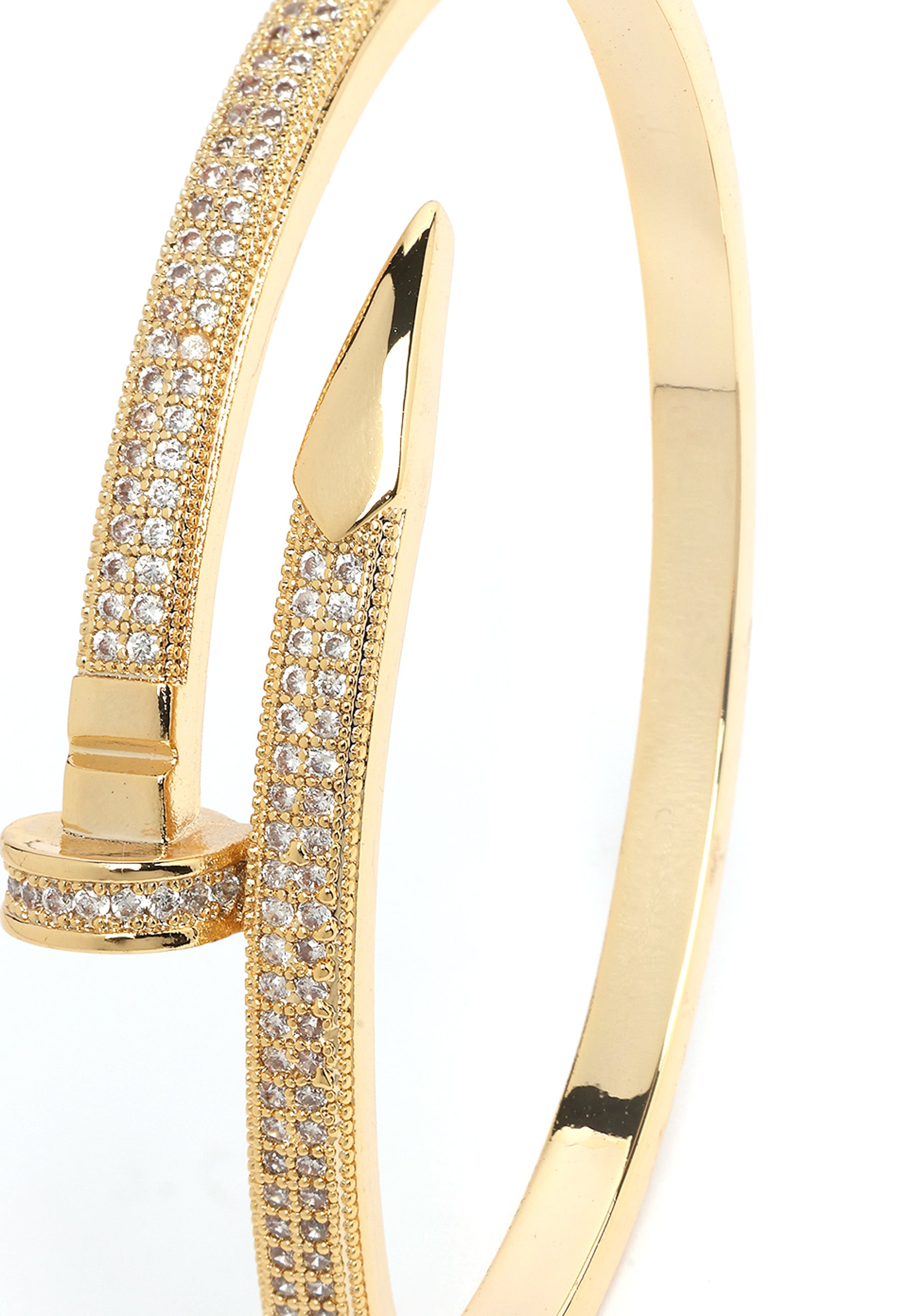 Sharp Golden  Gleaming Bangle