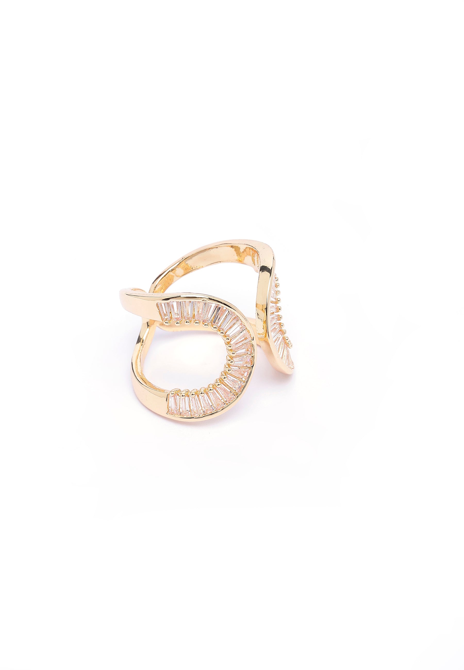 Goldener Halbmond Glam Ring