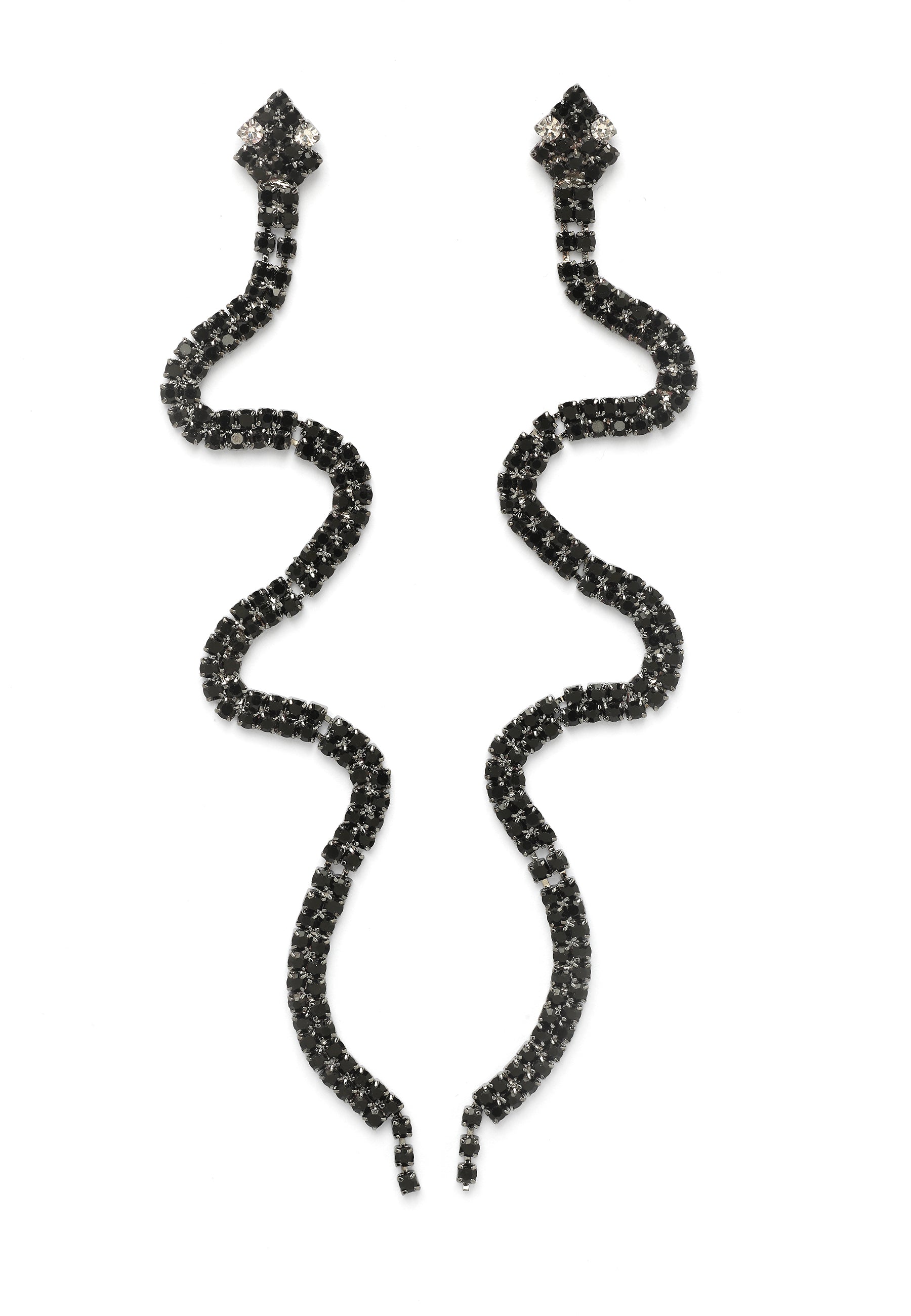 Boucles d'oreilles longues serpent élégantes