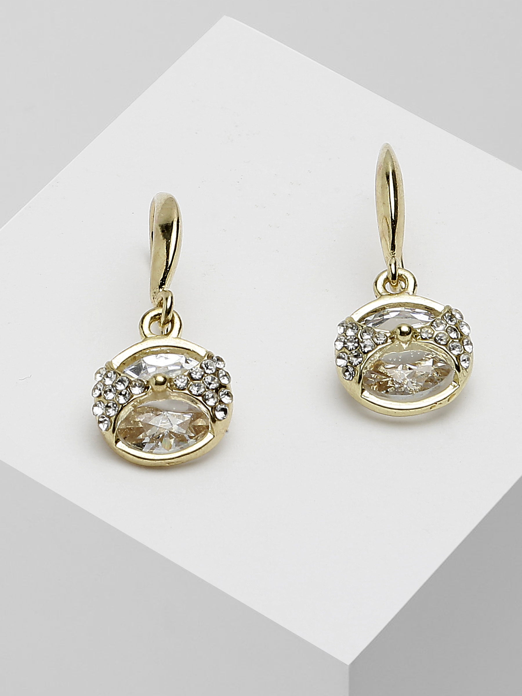 Elegant Crystals Drop Earrings