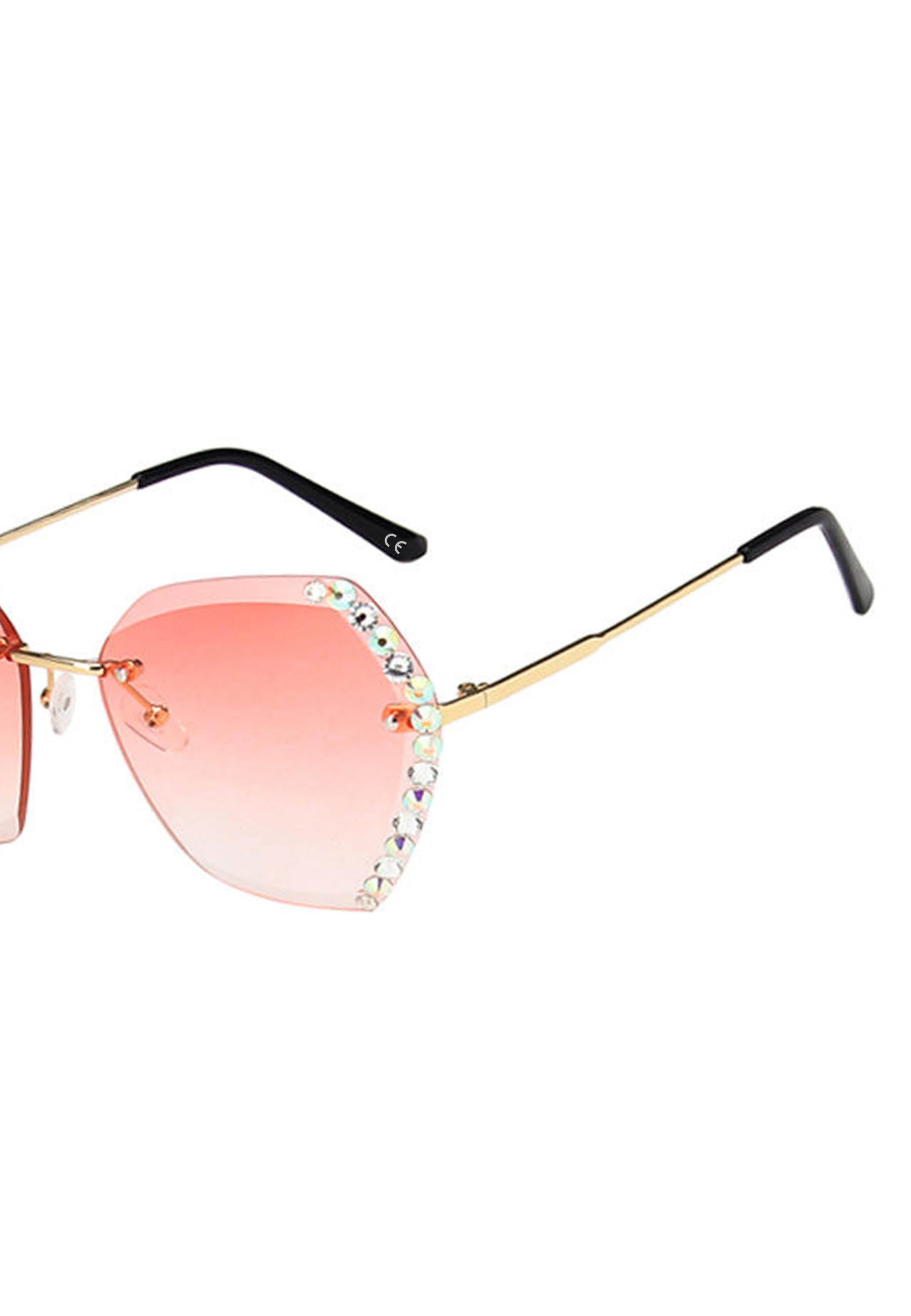 Luxuriöse randlose Schmetterlings-Sonnenbrille