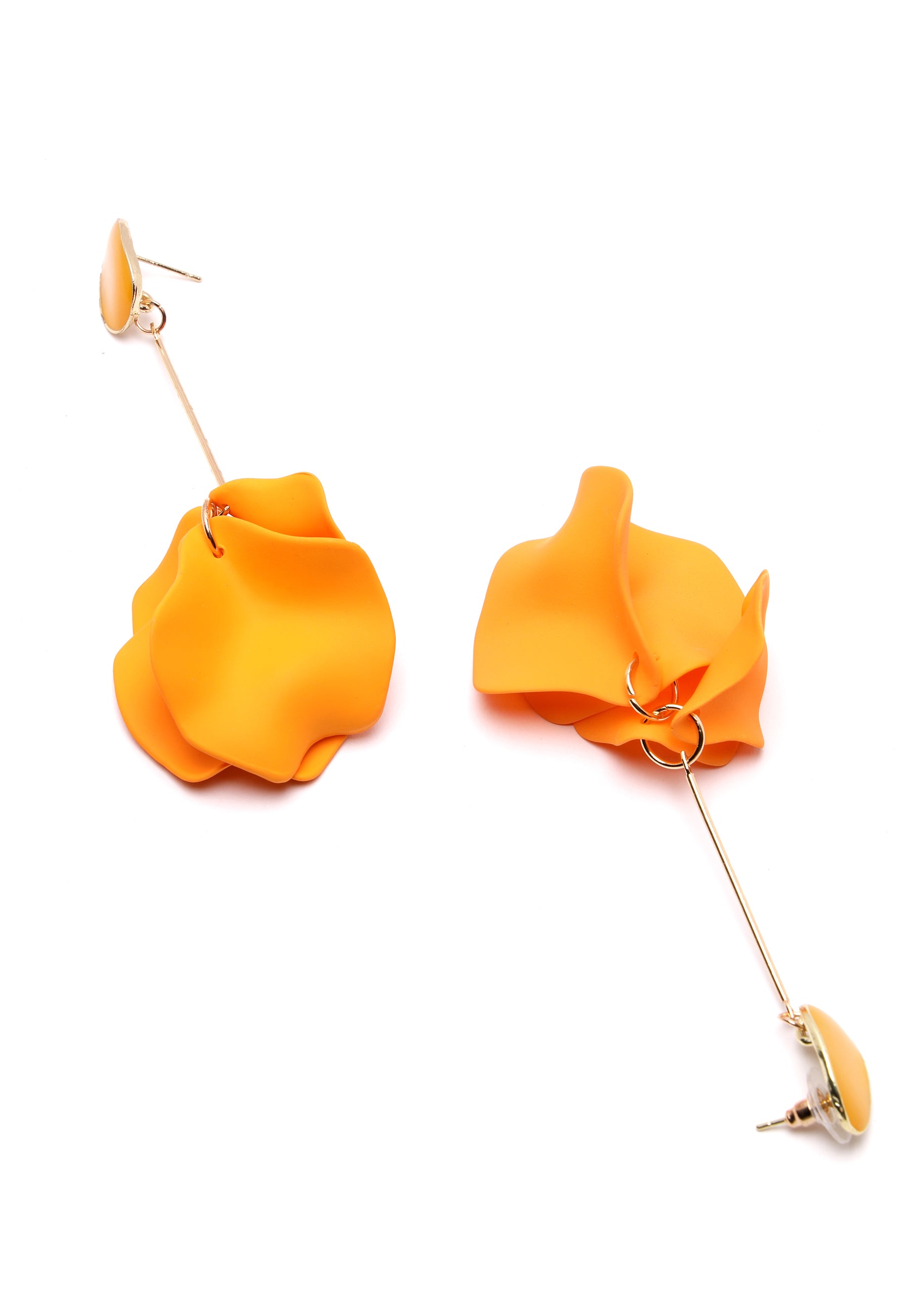 Petals Earrings in Orange