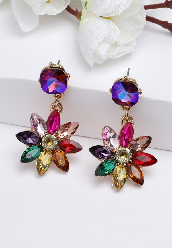 Pendientes colgantes florales