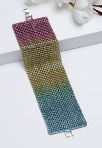 Lyxigt flerfärgat Diva-armband
